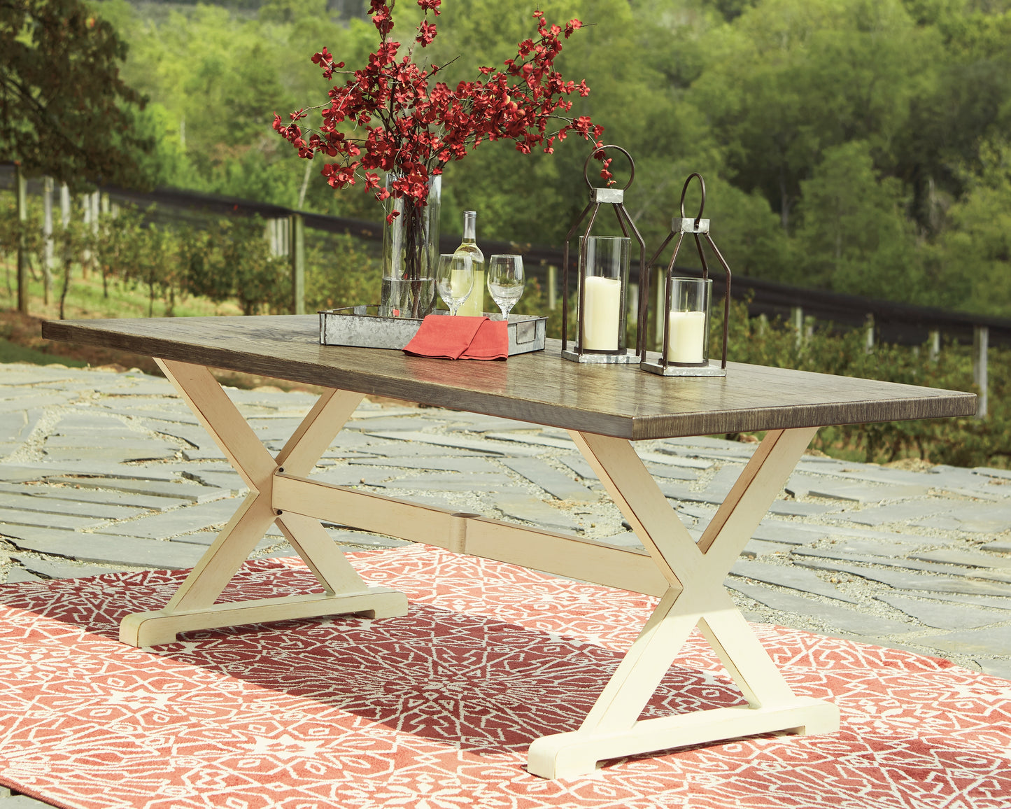 Preston Bay Dining Table with Umbrella Option