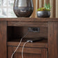 Budmore End Table with USB Ports & Outlets