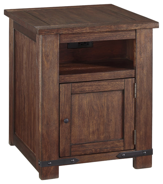 Budmore End Table with USB Ports & Outlets