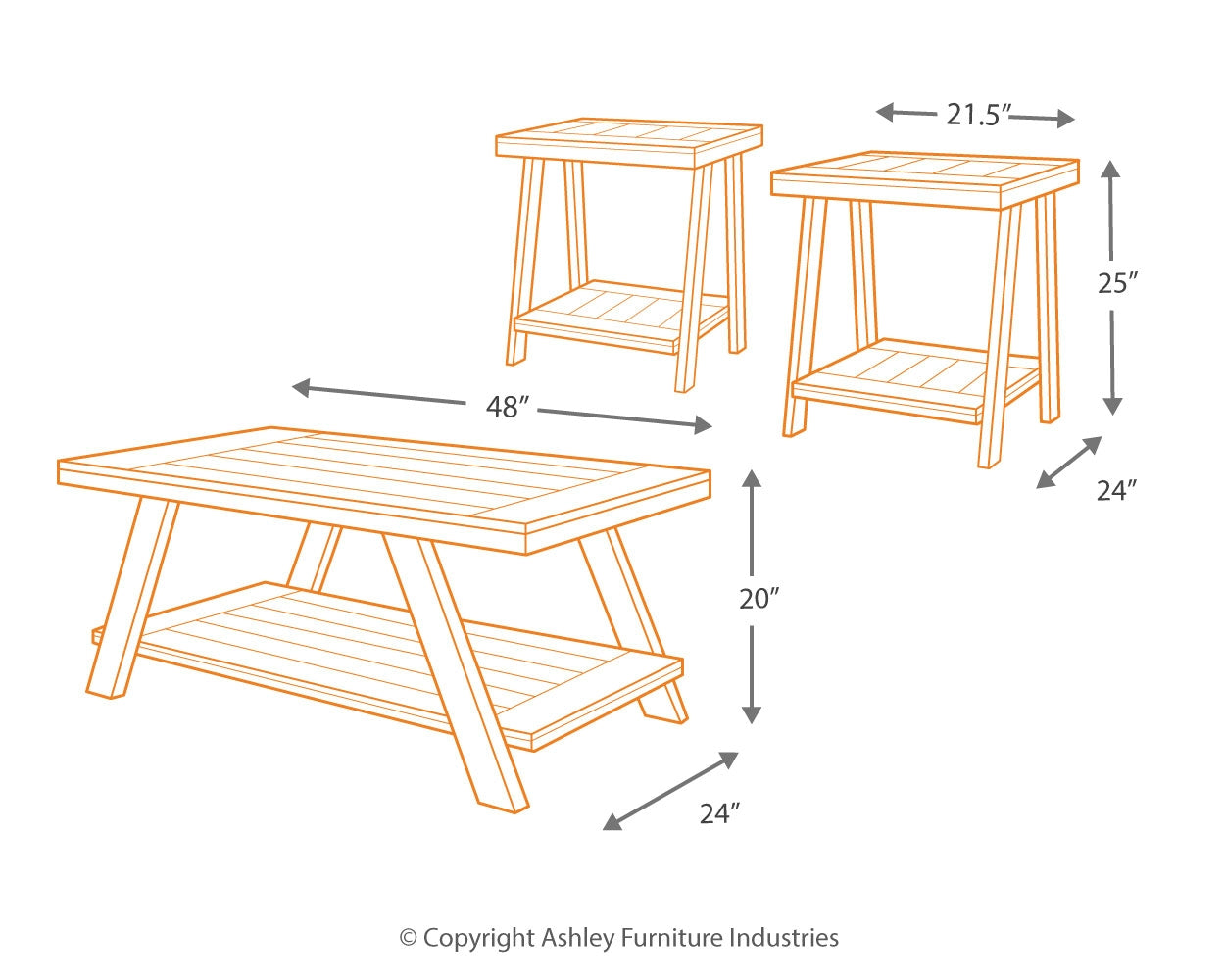 Bradley Table (Set of 3)
