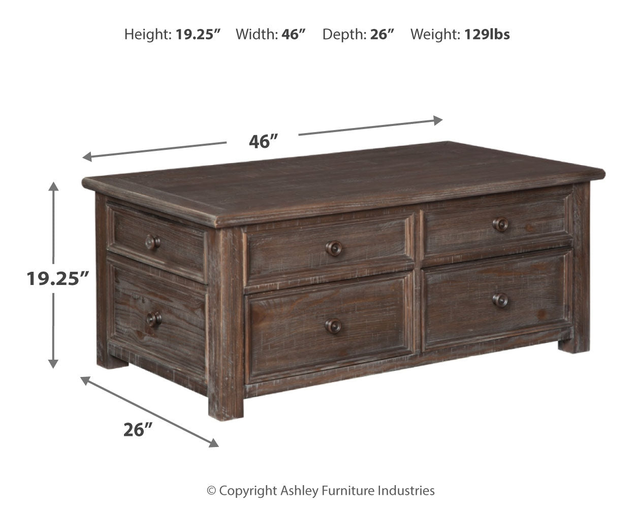 Wyndahl Coffee Table with Lift Top