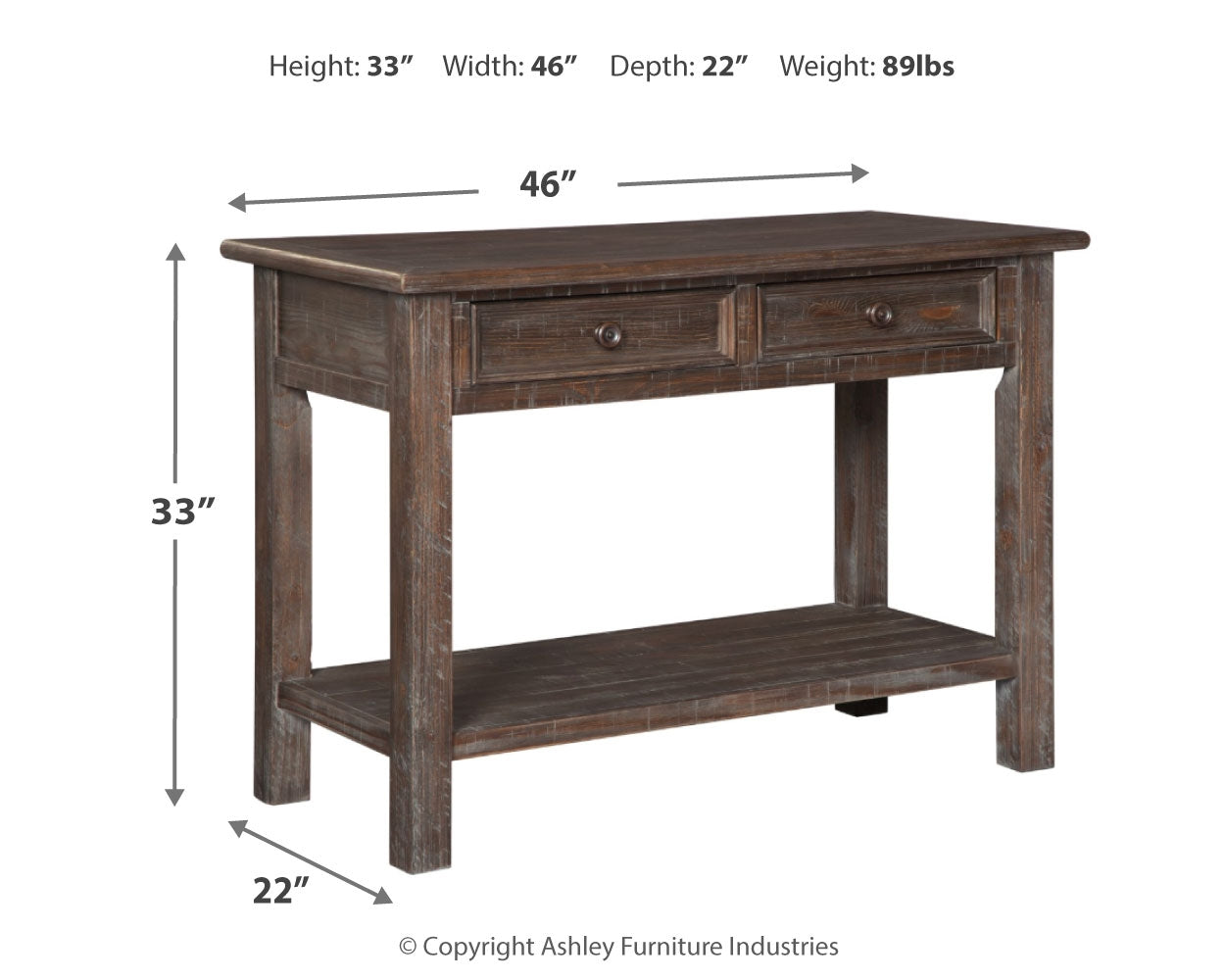 Wyndahl Sofa/Console Table