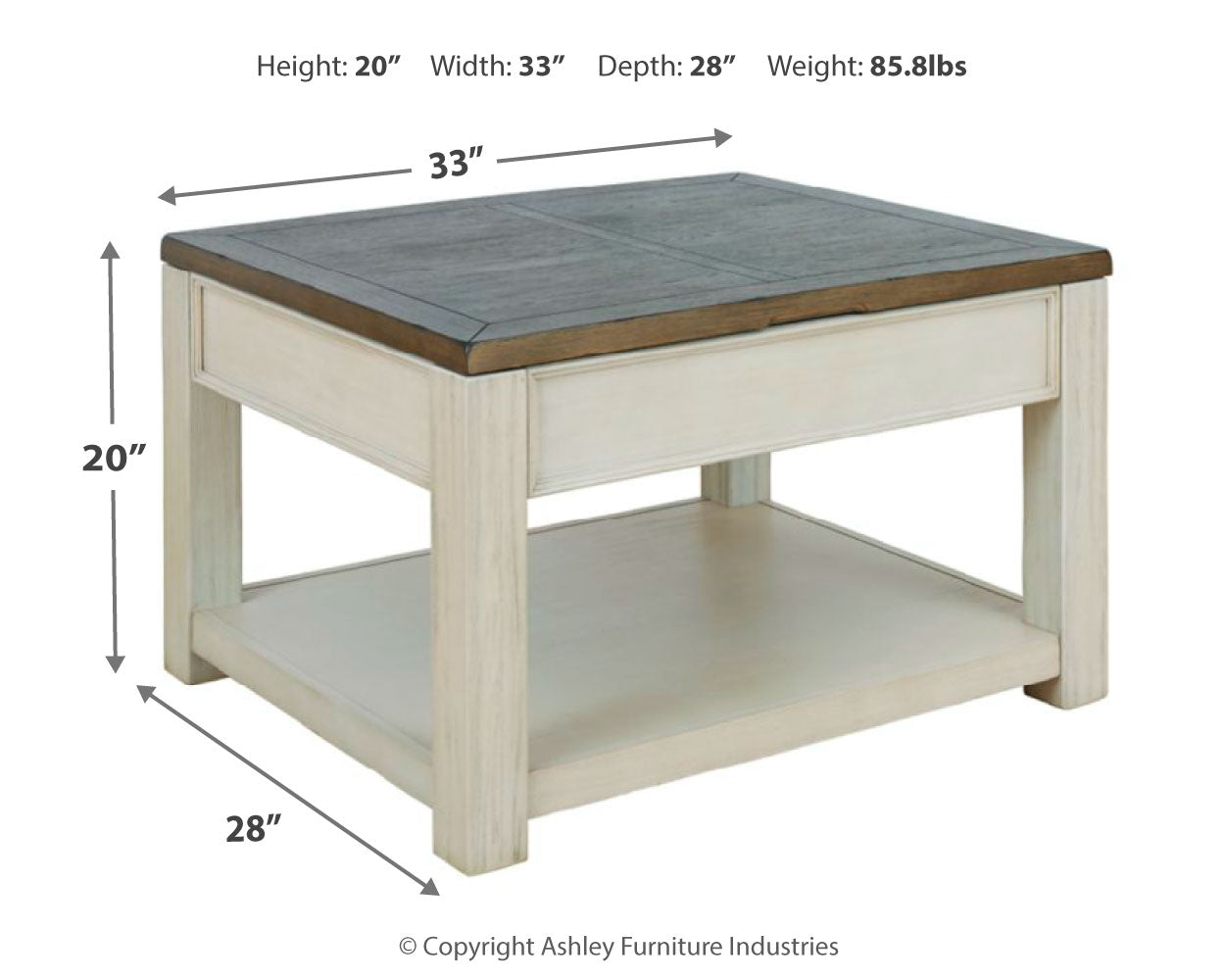 Bolanburg Coffee Table with Lift Top