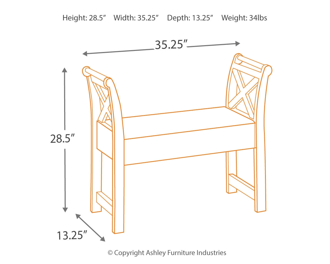 Abbonto Accent Bench