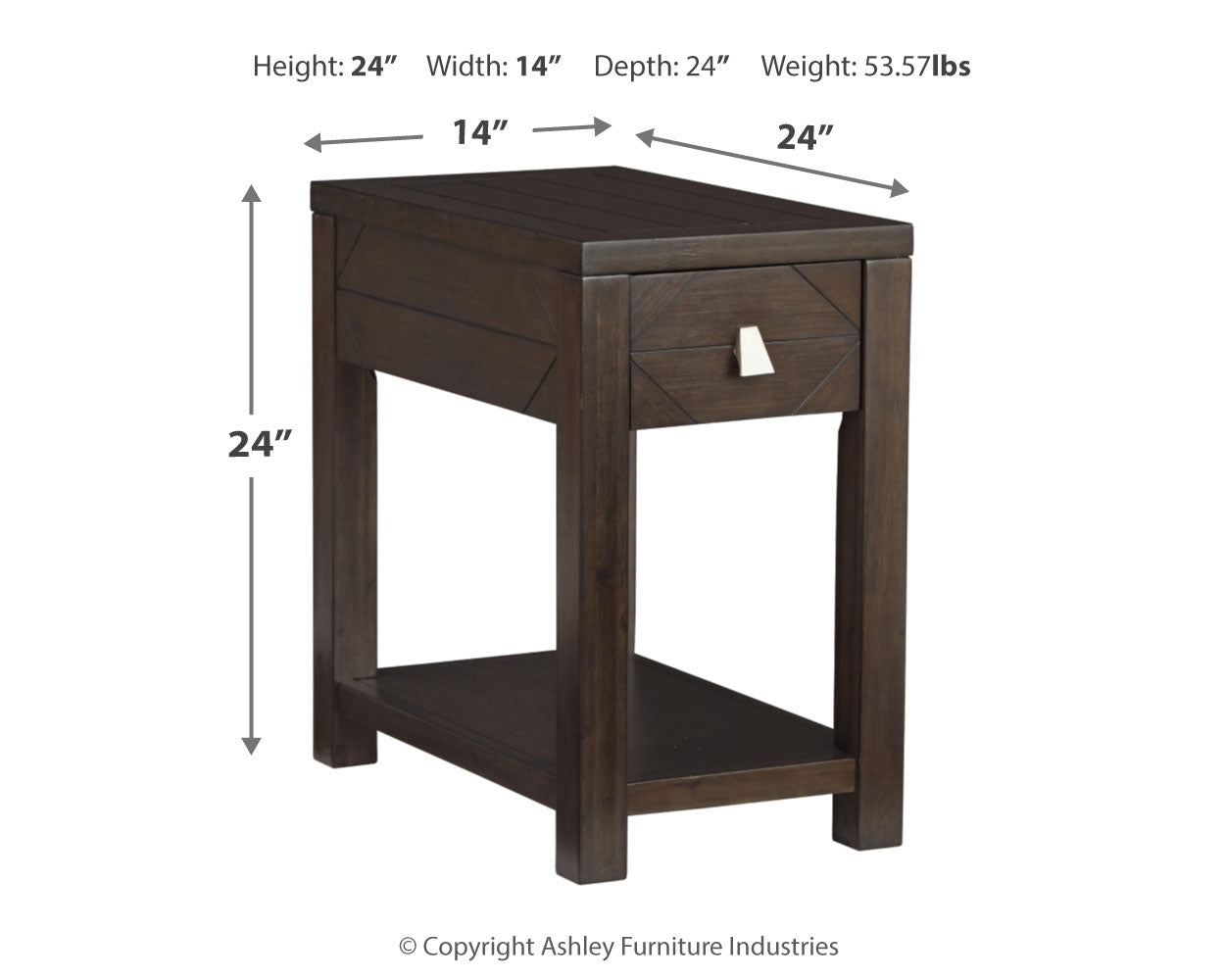 Tariland Chairside End Table