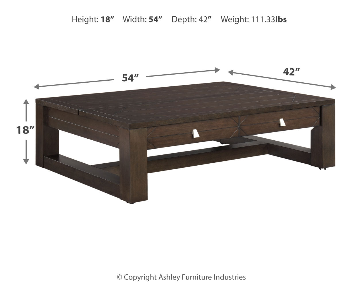 Tariland Coffee Table with Lift Top