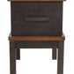 Stanah Chairside End Table with USB Ports & Outlets