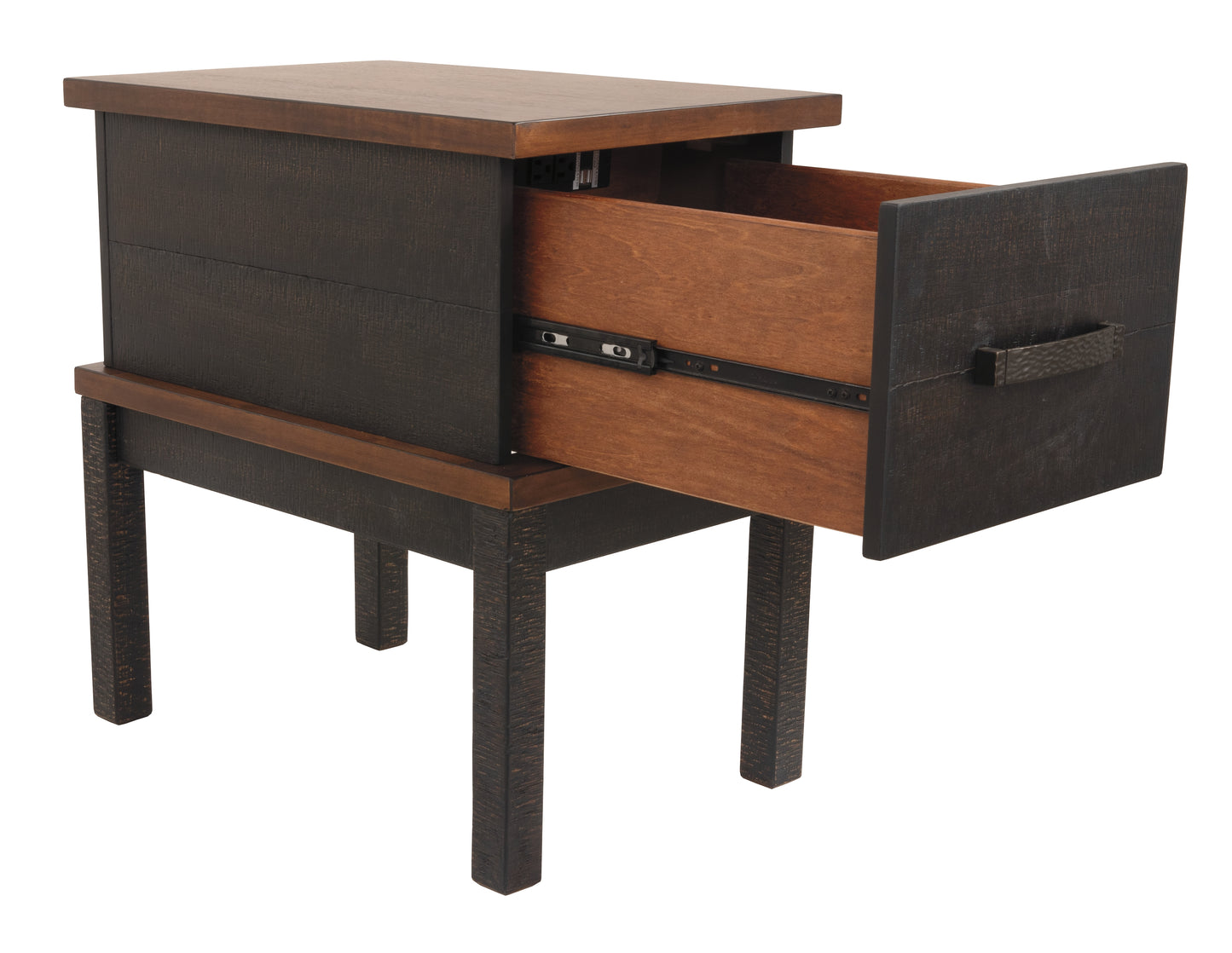 Stanah Chairside End Table with USB Ports & Outlets
