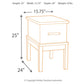Stanah Chairside End Table with USB Ports & Outlets