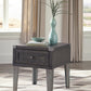 Todoe End Table with USB Ports & Outlets