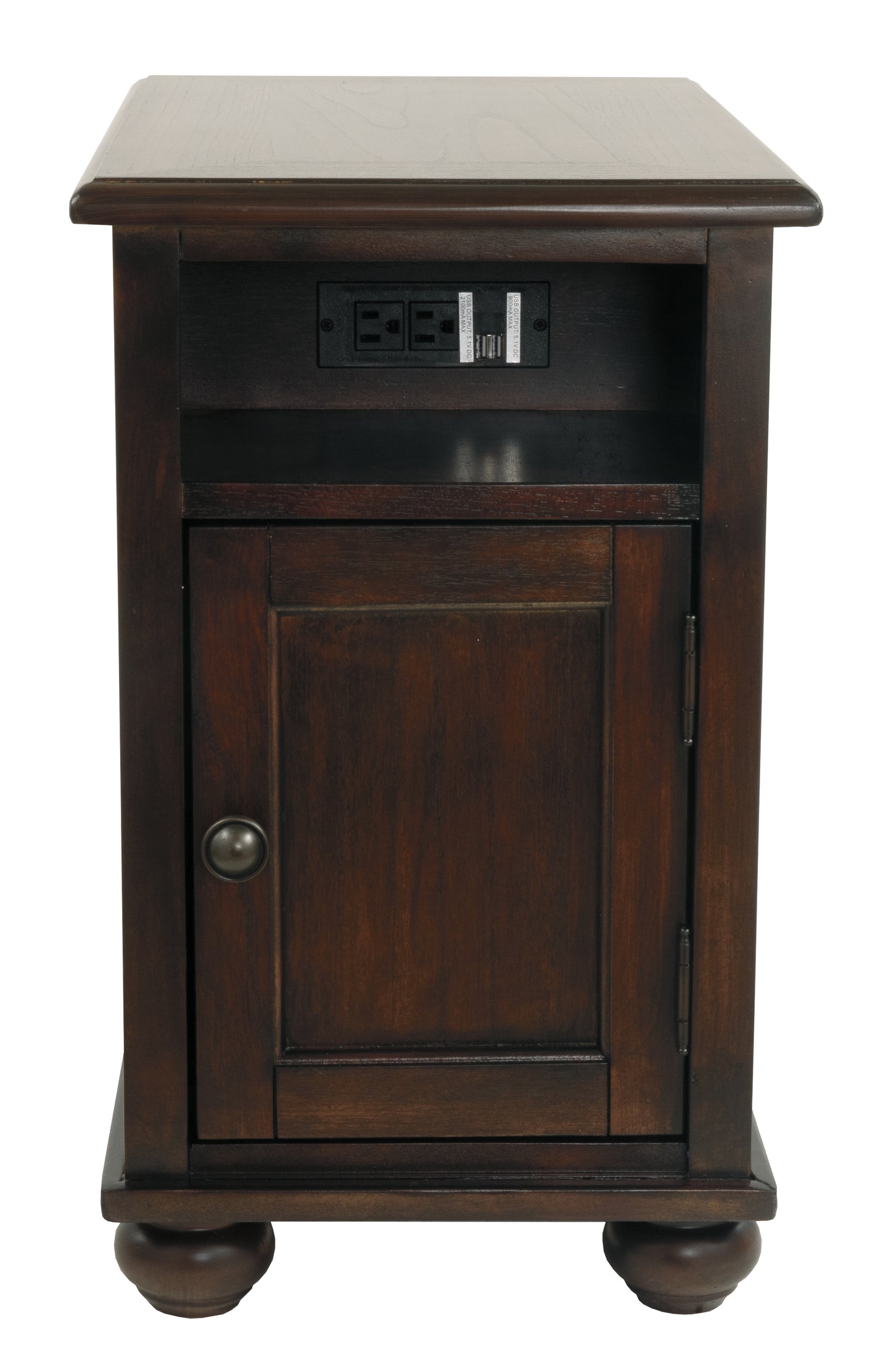 Barilanni Chairside End Table with USB Ports & Outlets