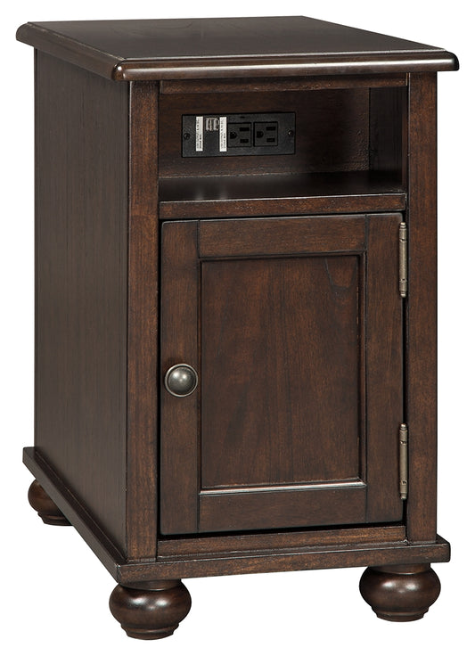 Barilanni Chairside End Table with USB Ports & Outlets