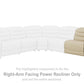 Center Line Right-Arm Facing Power Recliner