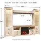 Willowton 4-Piece Entertainment Center with Fireplace