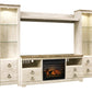 Willowton 4-Piece Entertainment Center with Electric Fireplace