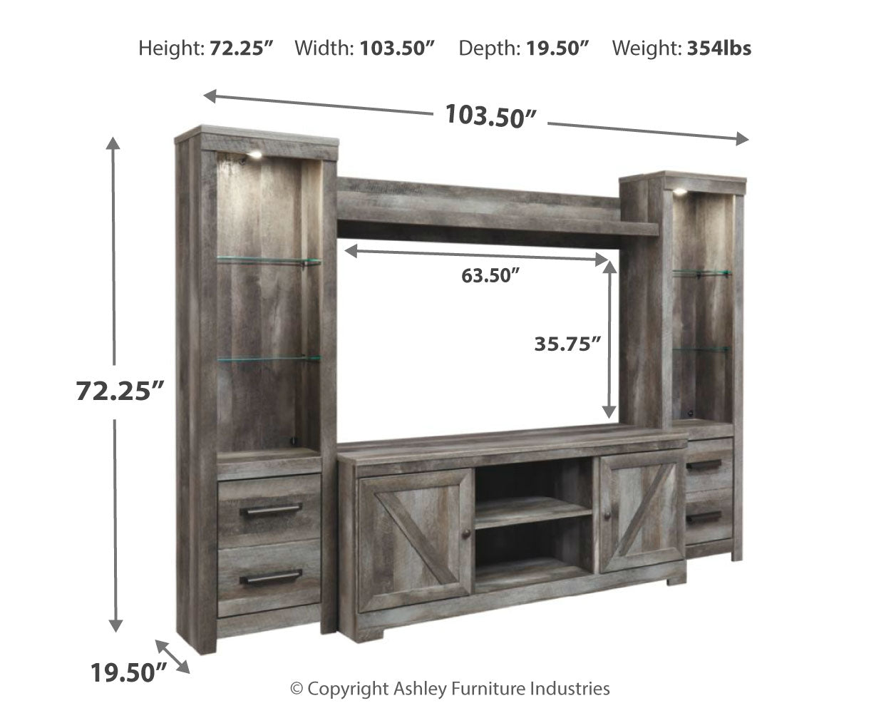 Wynnlow 4-Piece Entertainment Center