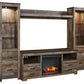 Trinell 4-Piece Entertainment Center with Fireplace