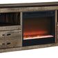 Trinell 63" TV Stand with Electric Fireplace