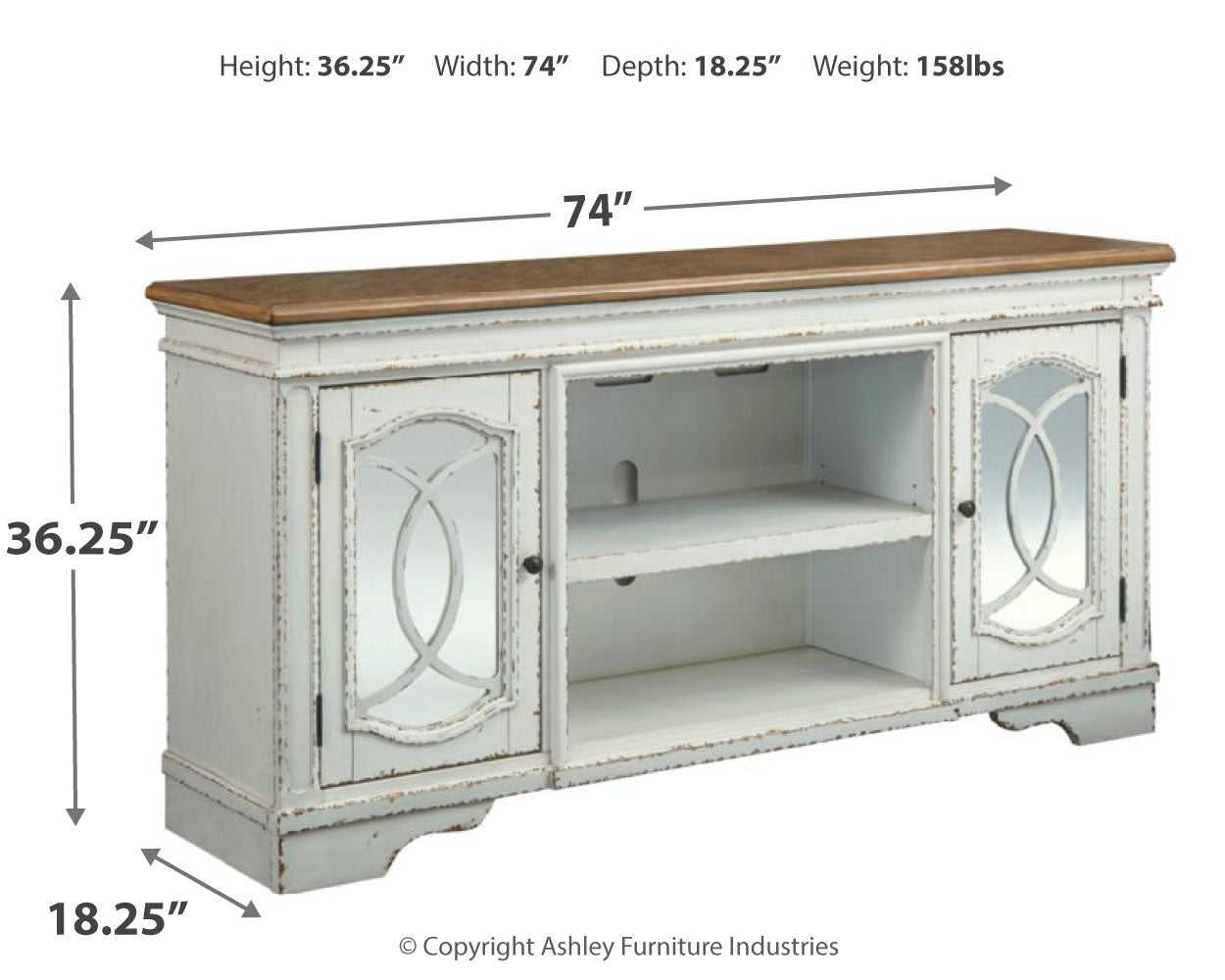 Realyn 74" TV Stand