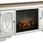 Realyn 74" TV Stand with Electric Fireplace