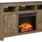 Sommerford Large TV Stand with Fireplace Insert