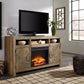 Sommerford Large TV Stand with Fireplace Insert
