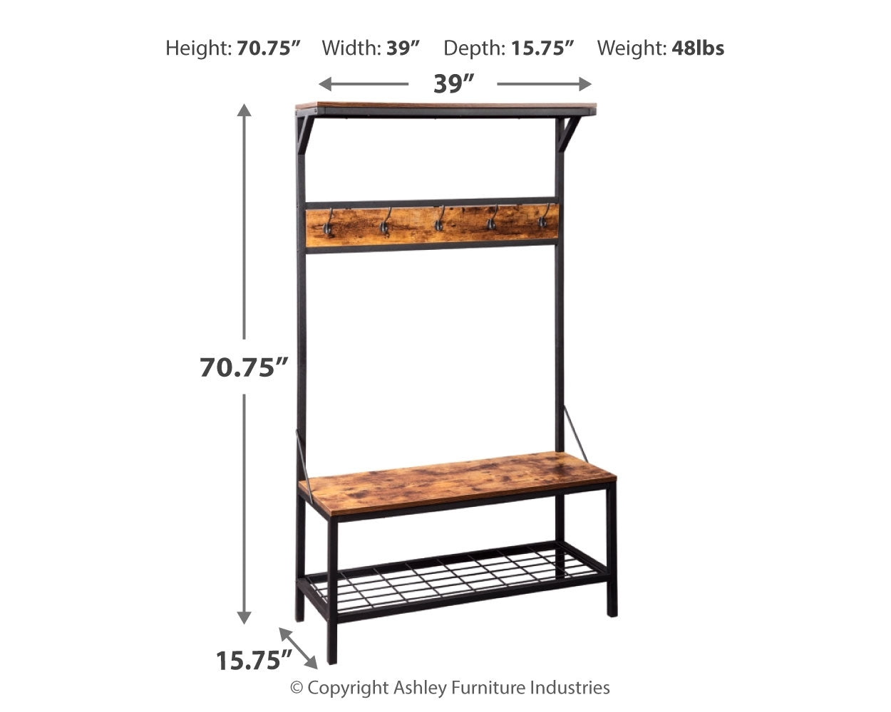 Bevinfield Hall Tree with Storage Bench